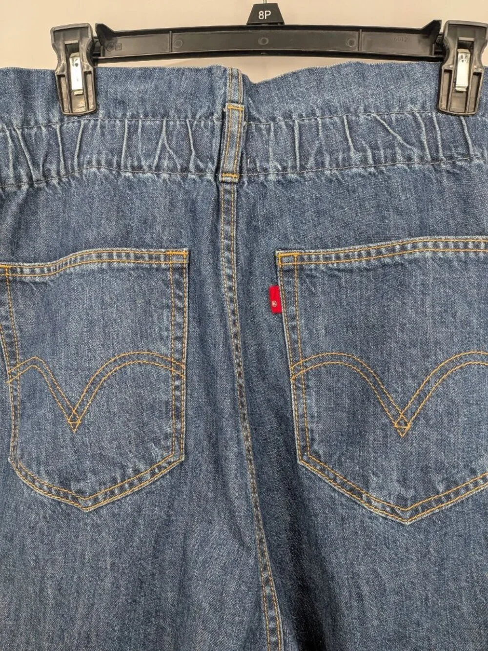 Levis Paperbag Waist High Rise Jeans Tapered Button Fly Denim Streetwear 90s 34